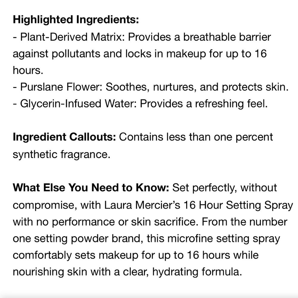 Laura Mercier Translucent Pure Setting Spray - Picture 15 of 15